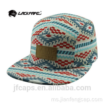 mencetak topi hip hop snapback katun logam